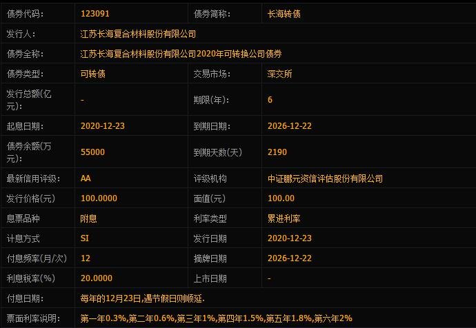 长海转债中签号在线查询，123091长海发债中签号时间及投资价值