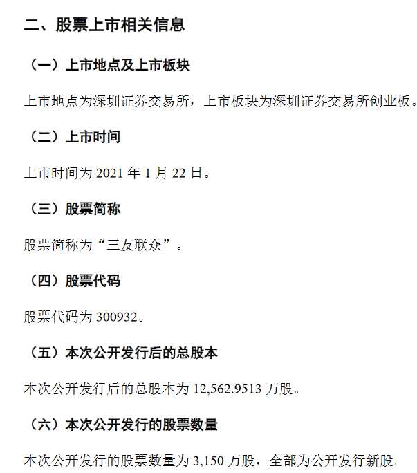 三友联众、中辰股份1月22日上市