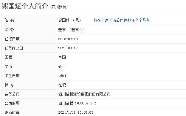 四川路桥董事长是谁，四川路桥股票怎么样