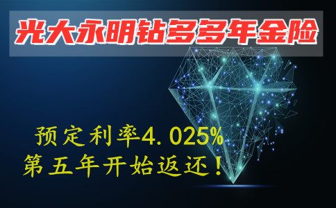 2021光大永明钻多多年金险测评!4.025%预定利率!怎么返还?