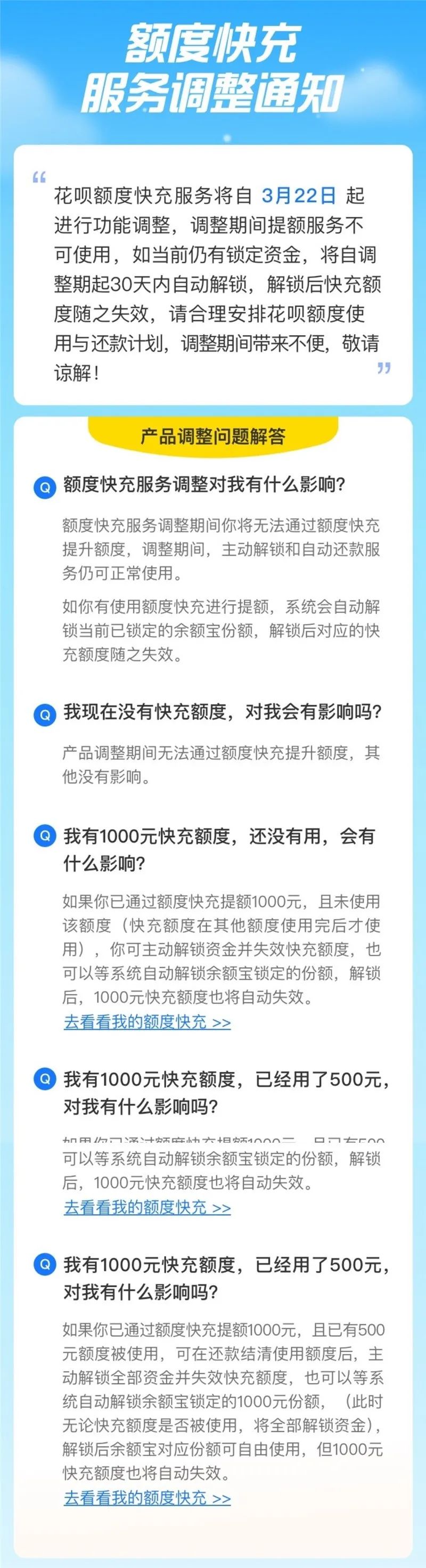 最新！支付宝花呗服务调整，期间不再支持提额