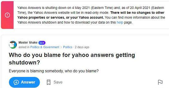 雅虎问答永久关闭出于什么原因，对雅虎的影响大吗？雅虎的发展历程简介