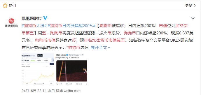 狗狗币被爆炒日内狂飙200%是为什么，什么是狗狗币，狗狗币能风靡全球的原因有哪些