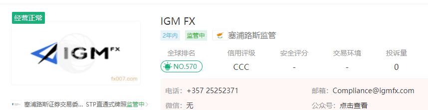 IGM FX外汇平台靠谱吗