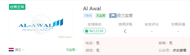 Al Awal外汇平台怎么样