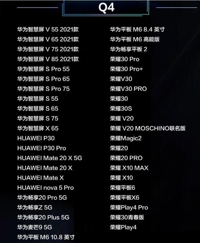 首批升级鸿蒙华为设备名单公布，不在鸿蒙更新名单怎么办