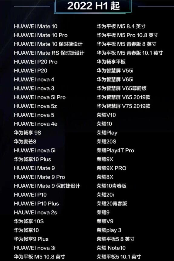 首批升级鸿蒙华为设备名单公布，不在鸿蒙更新名单怎么办