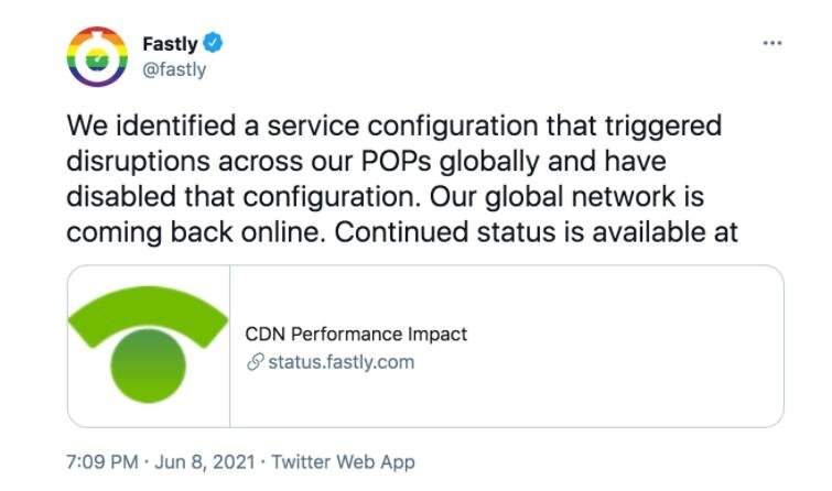 多个全球性网站出现故障是因为什么，Fastly是何方神圣，云服务器的安全性如何