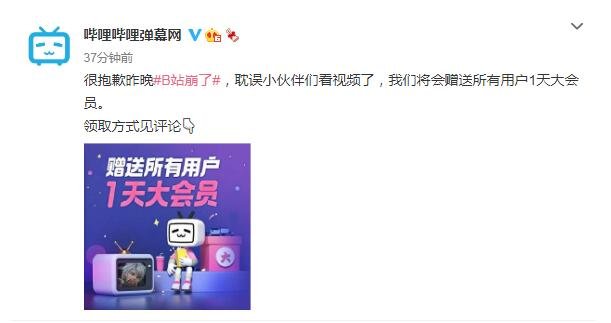 b站因服务器故障赠送用户1天大会员，如何领取大会员，网络视频付费规模有多大