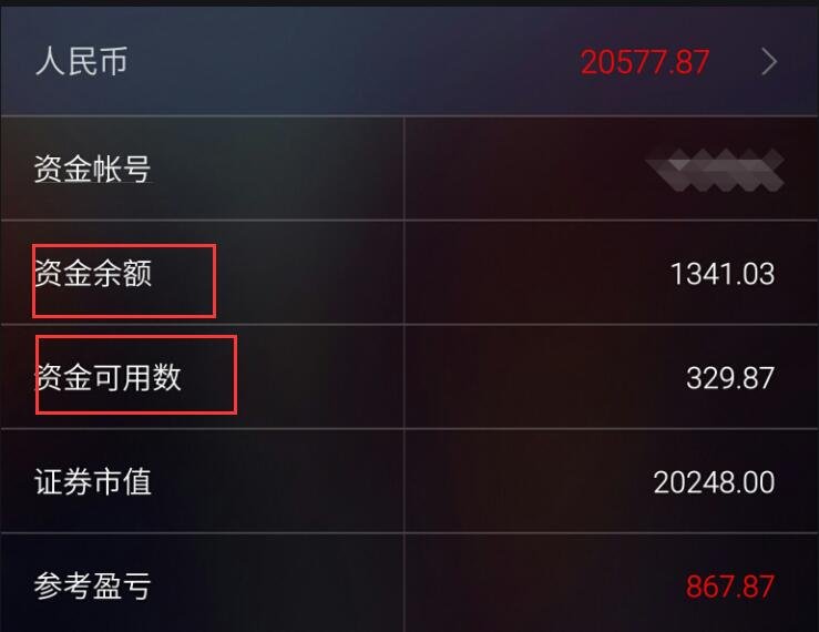 股票资金余额是可用余额吗？两者有何区别？