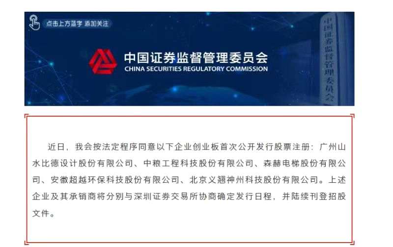 创业板一周盘点：山水比德等5家企业IPO注册获批准 连续两周无新增受理