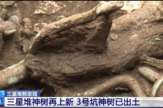 三星堆再出土一件青铜神树，长啥样，三星堆的重启有什么意义