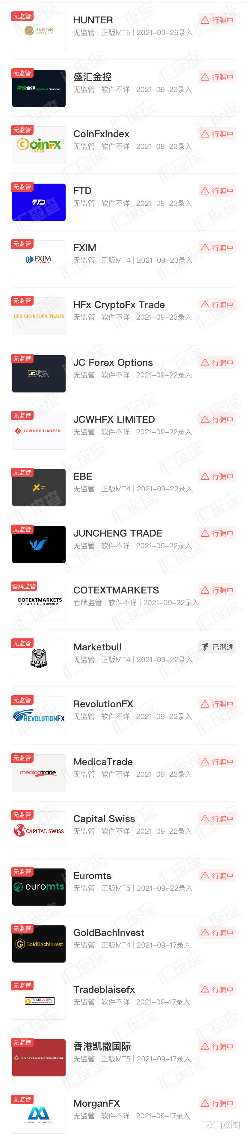 【汇查查】节后首次曝光，75家黑平台被列入黑名单