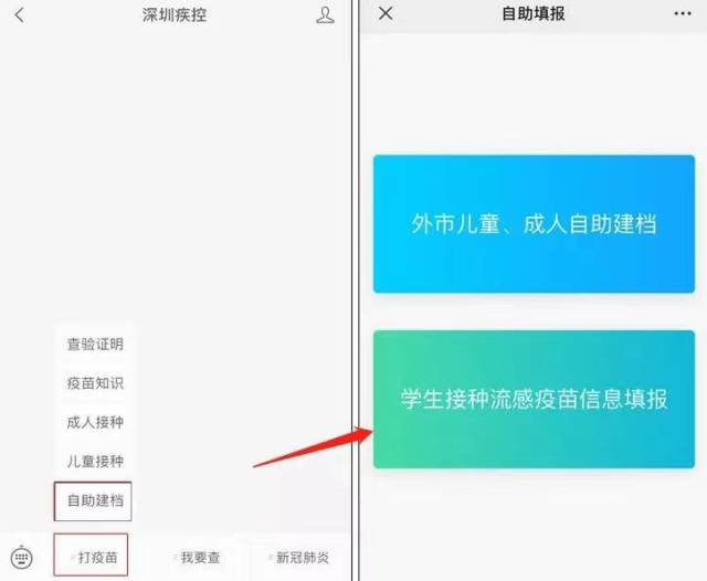 2021年深圳中小学生免费流感疫苗接种流程图