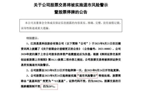 什么是风险警示标股票