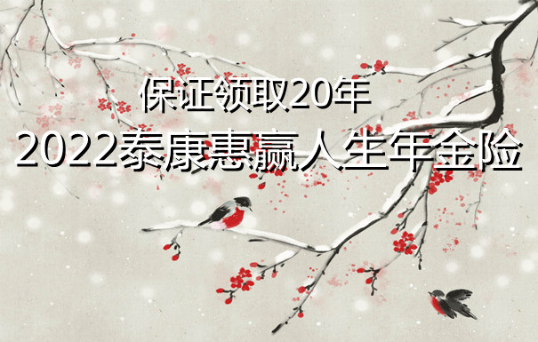 2022泰康惠赢人生怎么样?保证领取20年的年金保险收益试算!