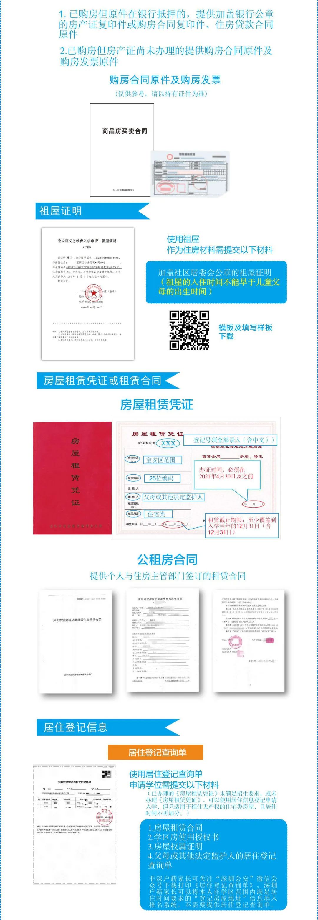 深圳宝安区初一学位申请材料2022（一图读懂）
