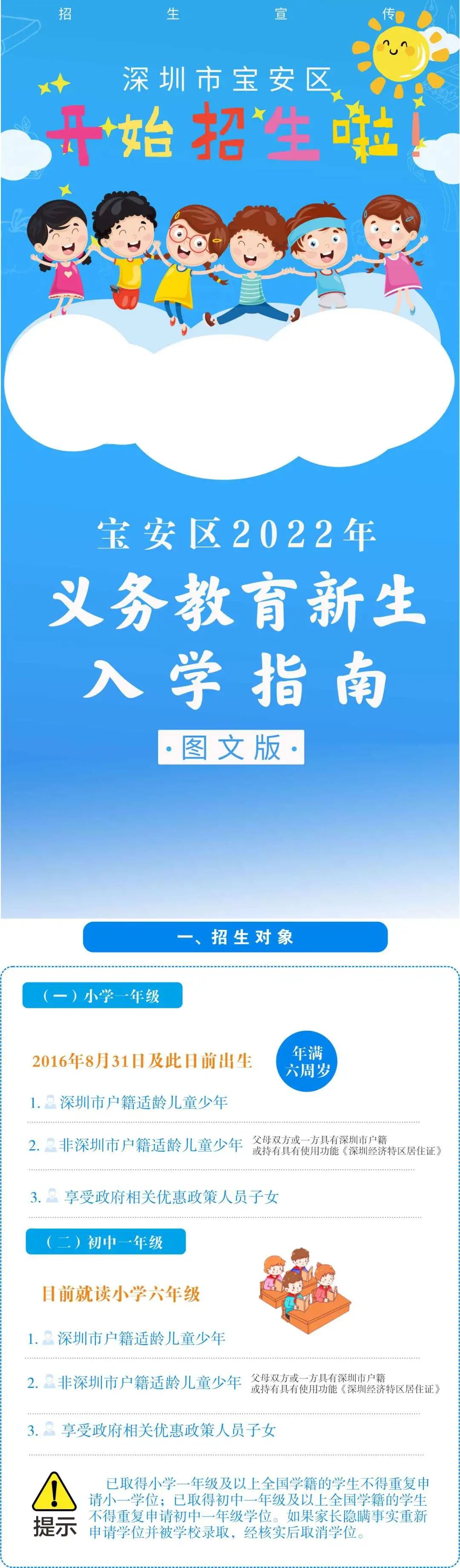 深圳宝安区小一学位申请指南2022